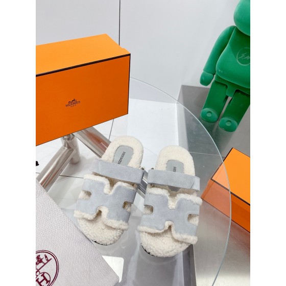 Hermes teddy fur uncle shoes