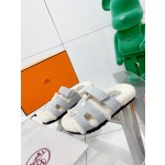 Hermes teddy fur uncle shoes