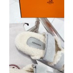 Hermes teddy fur uncle shoes