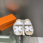 Hermes teddy fur uncle shoes