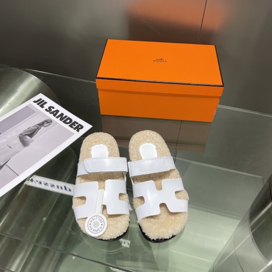 Hermes teddy fur uncle shoes