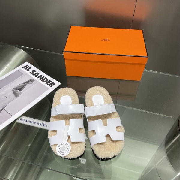 Hermes teddy fur uncle shoes