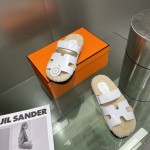 Hermes teddy fur uncle shoes