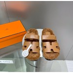 Hermes teddy fur uncle shoes