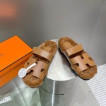 Hermes teddy fur uncle shoes