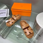 Hermes teddy fur uncle shoes