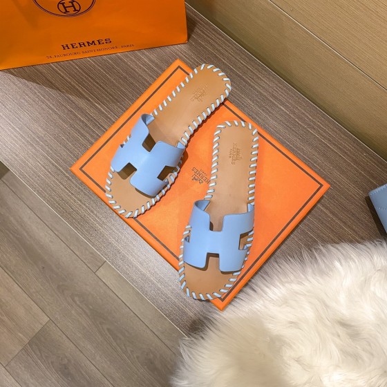 Hermes new woven slippers