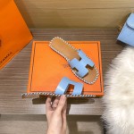 Hermes new woven slippers