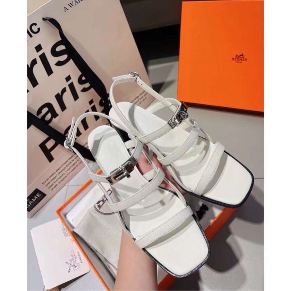 Hermes 6.5cm medium heel sandals