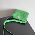 Bottega Veneta BV Men's Camera Bag Parrot Green with Black #730027