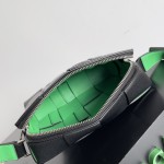 Bottega Veneta BV Men's Camera Bag Black with Green #730027