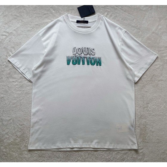 Louis Vuitton Heavy Industry Gradient Beaded Beaded Short Sleeve T