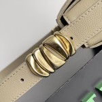 Bottega Veneta Cassette 5-panel lychee print taupe #666870