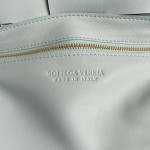 Bottega Veneta Cassette 5-panel lychee print Aqua Duck Blue #666870