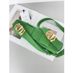 Bottega Veneta Cassette 5-panel lychee pattern Parrot Green #666870