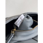 Bottega Veneta Cassette 5-panel lychee print Lightning Grey #666870