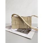Bottega Veneta Cassette 5 Check Lychee Oatmeal #666870