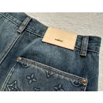 Louis Vuitton...three-dimensional embossed denim trousers