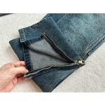 Louis Vuitton...three-dimensional embossed denim trousers
