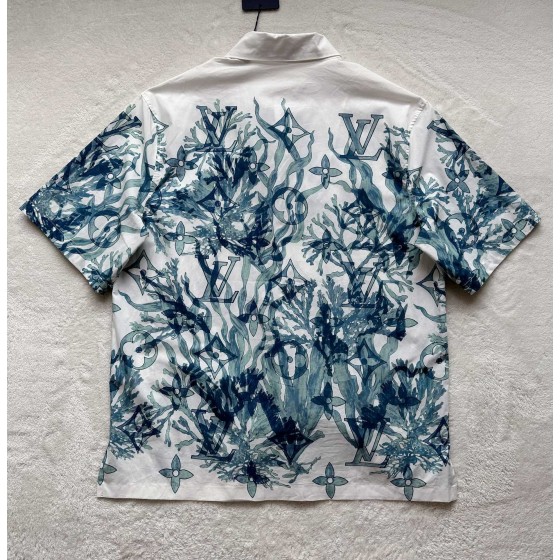 Louis Vuitton...seagrass lapel short-sleeved shirt