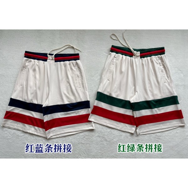 Gucci... new sports mesh fabric, iconic color contrast stitching sports shorts