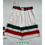 Gucci... new sports mesh fabric, iconic color contrast stitching sports shorts