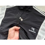 Balenciaga...New Embroidered Stand Collar Stitching Sports Trousers