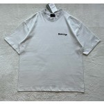 Balenciaga...fuzzy BB small letter print round neck short sleeves