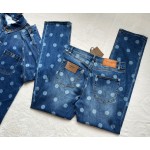 Burberry...New full-print polka-dot denim suit trousers