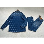 Burberry...New full-print polka-dot denim suit trousers