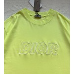 Dior...new large letter embroidery round neck short sleeves