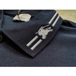 Burberry…NEW Neckline Full Embroidered   Equestrian Knight Logo Trim Cotton Piqué Short Sleeve Polo Shirt