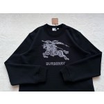Burberry…White Knight Large Embroidered Crew Neck Sweatshirt