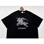 Burberry…White Knight Large Embroidered Round Neck Short Sleeves