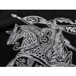 Burberry…White Knight Large Embroidered Round Neck Short Sleeves