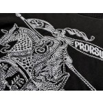 Burberry…White Knight Large Embroidered Round Neck Short Sleeves