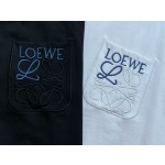 Loewe...Blue Embroidered Pocket Round Neck Short Sleeves