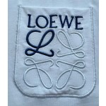 Loewe...Blue Embroidered Pocket Round Neck Short Sleeves