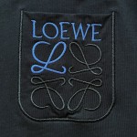 Loewe...Blue Embroidered Pocket Round Neck Short Sleeves
