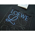 Loewe...Blue Embroidered Pocket Round Neck Short Sleeves