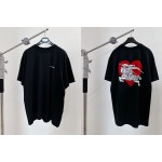 Burberry...Pressed Velvet Heart Knight Round Neck Short Sleeve T