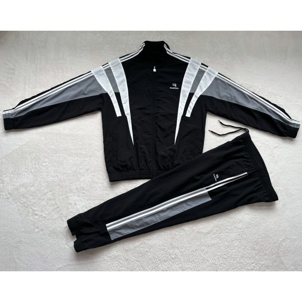 Balenciaga...New Embroidered Stand Collar Stitching Sports Trousers