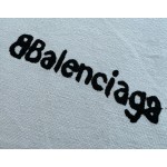 Balenciaga...fuzzy BB small letter print round neck short sleeves