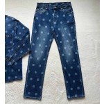 Burberry...New Printed Polka Dot Denim Suit Top