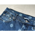 Burberry...New Printed Polka Dot Denim Suit Top