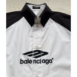 Balenciaga…oversized paneled shirt