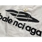 Balenciaga…oversized paneled shirt