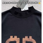 Balenciaga...Old Copper BB Print Round Neck Short Sleeves
