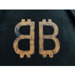 Balenciaga...Old Copper BB Print Round Neck Short Sleeves