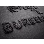 Burberry...Big Horse Towel Embroidered All Black Round Neck Short Sleeves